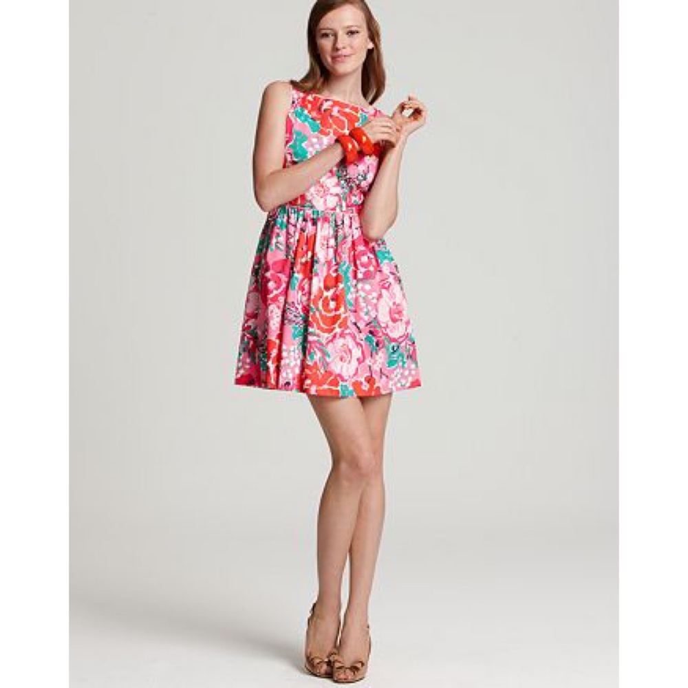 Lilly Pulitzer Alessa A Thing Called Love Rose Print Mini Dress Pink 2